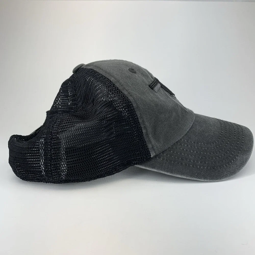 OU Oklahoma Sooners Hat Faded Black Adjustable Snapback Mesh Baseball Cap TOW